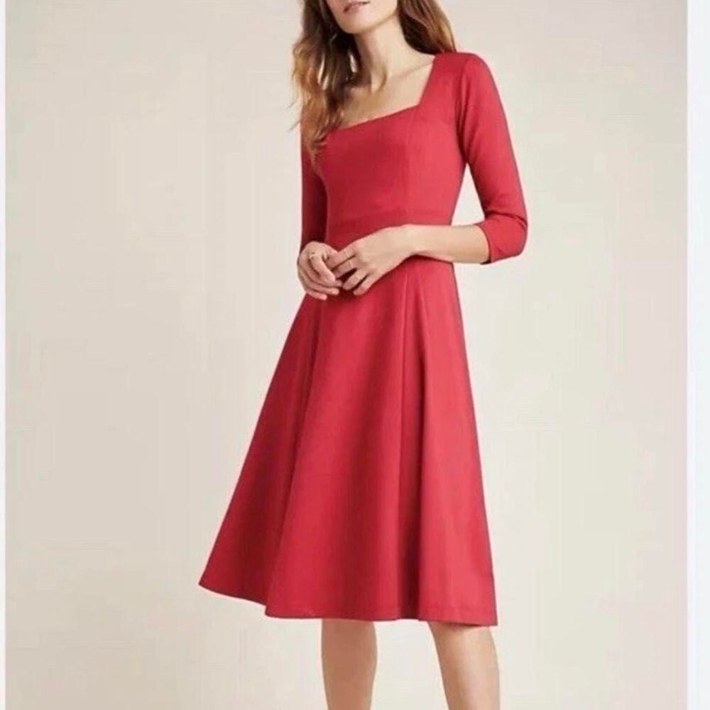 Anthropologie Women's Red Dress